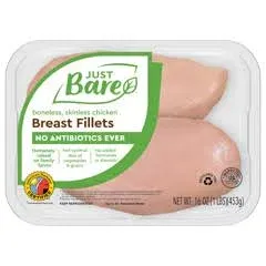 Just Bare Boneless Skinless Chicken Breast Fillets