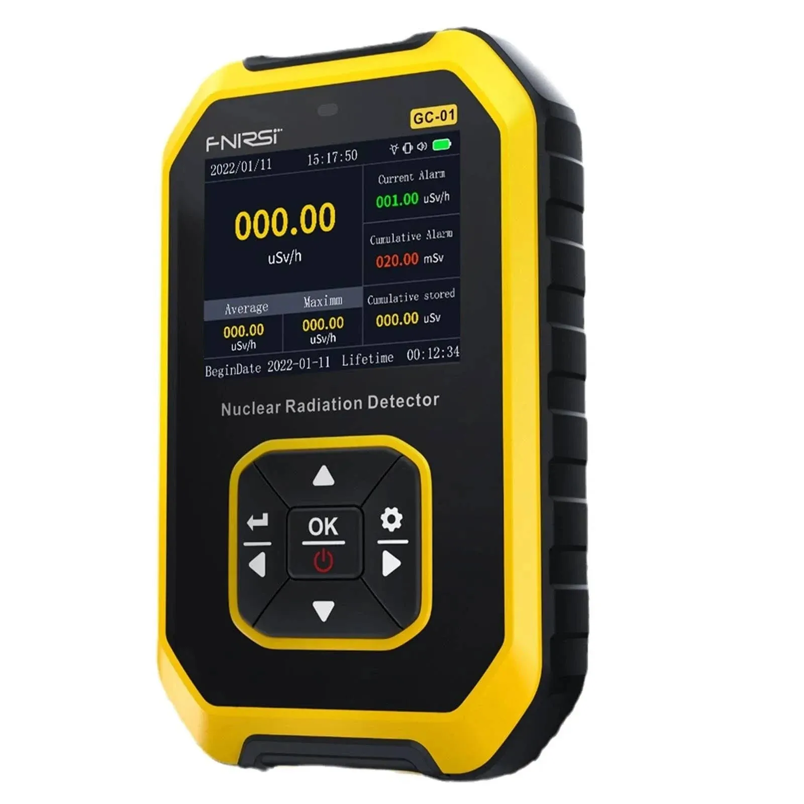 FNIRSI Geiger Counter Nuclear Radiation Detector - Radiation Dosimeter with LCD Display, Portable Handheld Beta Gamma X-Ray Rechargeable Radiation