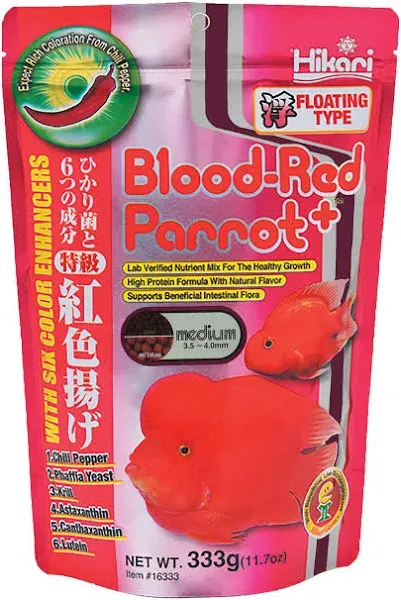 Hikari Blood Red Parrot+ - 11.7 oz Medium