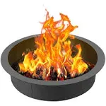 36 inch Inner Fire Pit Ring, 40 inch Outer Large Round Steel Fire Pit Ring Insert Metal Fire Ring for Outdoor, Heavy Duty Fire Pit Ring Liner Rim