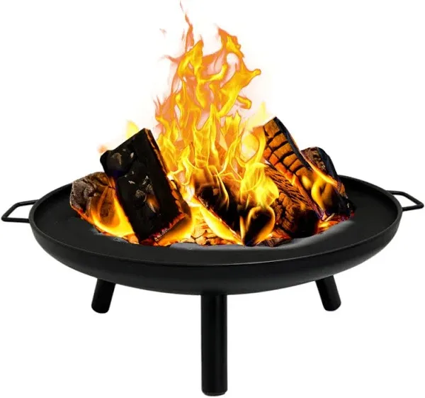 23 in Outdoor– Wood Burning Fire Pit – Durable Alloy Steel Fire Pits for outside