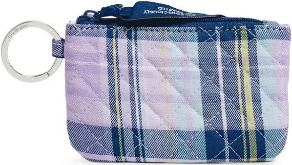 Vera Bradley Amethyst Plaid Zip ID Case