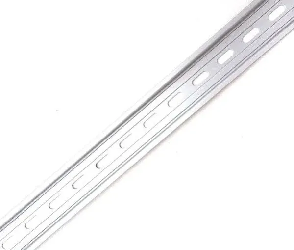 1 Piece DIN Rail Slotted Aluminum RoHS 12&#034; Inches Long 35mm Wide 7.5mm High