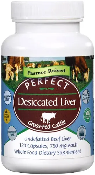 Perfect Supplements Perfect Desiccated Liver 120 Capsules