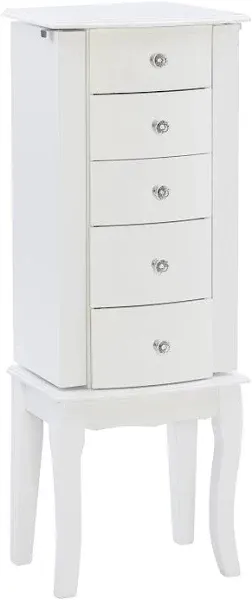 Powell White Jewelry Armoire