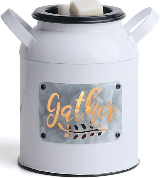 Rustic Milk Can Wax Melt Warmer - Farmhouse Wax Burner for Scented Wax Cubes