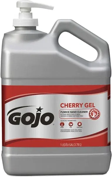 GOJO 2358-02 Hand Cleaner: 1 gal Pump Bottle, Red Cherry Scent Gel