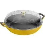 STAUB Cast Iron 3.5-qt Braiser with Glass Lid