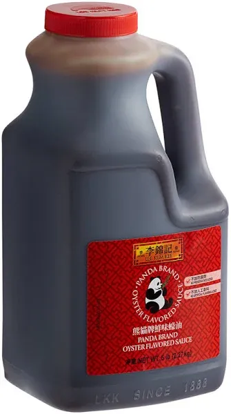 Lee Kum Kee Panda Brand 5 lb. Oyster Flavored Sauce - 6/Case