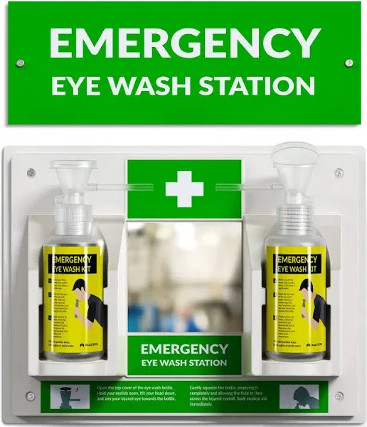 MAASTERS BPA Portable Eye Flush Kit Emergency Station OSHA Compliant Essentials