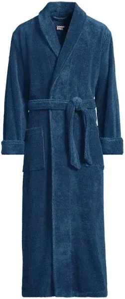 Lands' End Men's Full Length Turkish Terry Robe