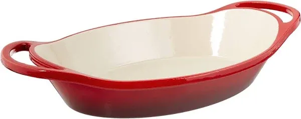 Lodge Cast Iron 2 Quart Enameled Oval Casserole Red Free Shipping.Disco<wbr/>unt