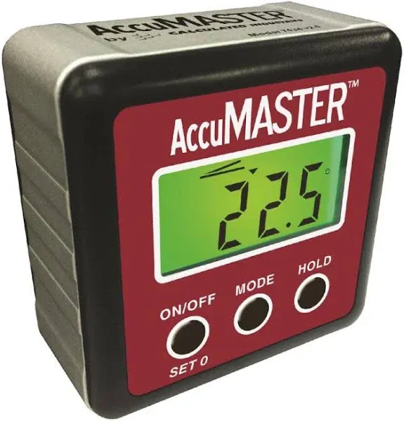 Calculated Industries AccuMASTER 2-in-1 Digital Angle Gauge Model 7434