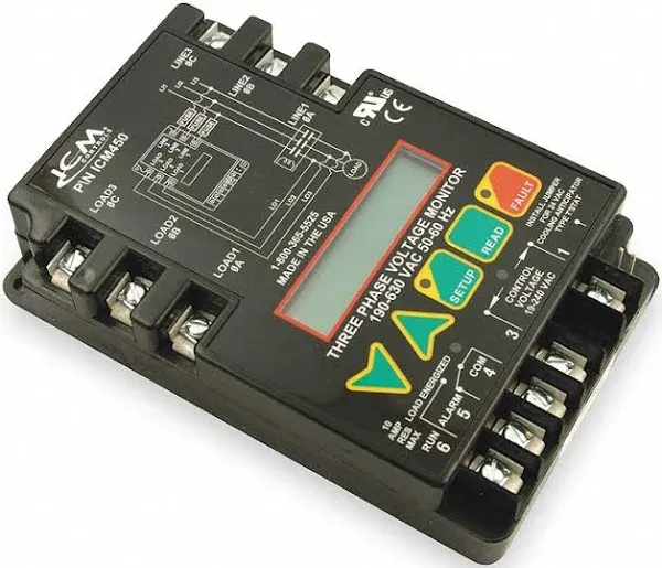 ICM Controls ICM450A Programmable 3-Phase Line Voltage Monitor