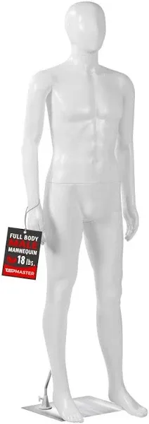 Topmaster male Form Mannequin - Versatile 360 Design, Easy Assemble, Full Body 38'' Chest male Mannequin with Adjustable Posture, Turnable Head and F