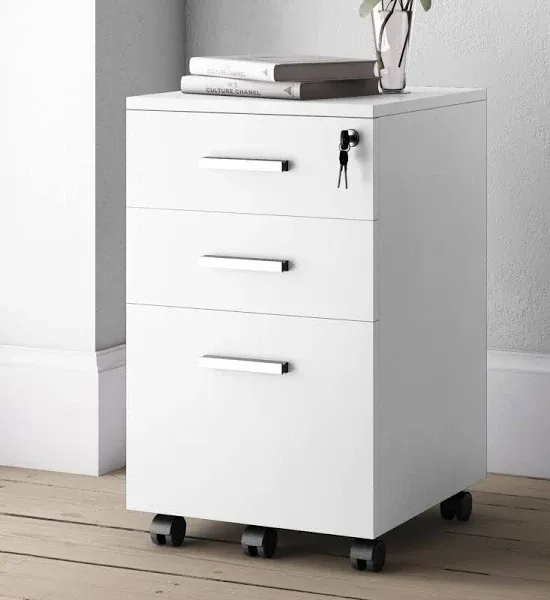 Lazio File Cabinet with Lock - Filing Cabinet for Home and Office - 3 Drawer ...