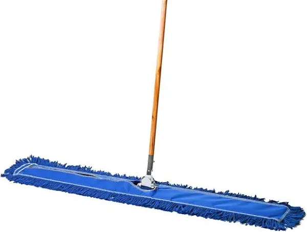 Heavy-Duty Versatile Reusable Dust Mop - 24 in. - Durable Blue Cleaning Solution