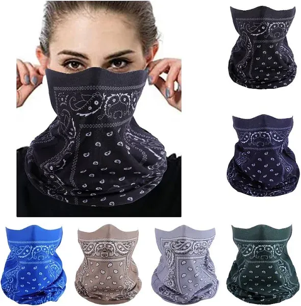 Face Mask Multi Bandana Neck Gaiter Seamless Magic Headband Outdoor Face Scarf for Dust Wind and UV Resistance