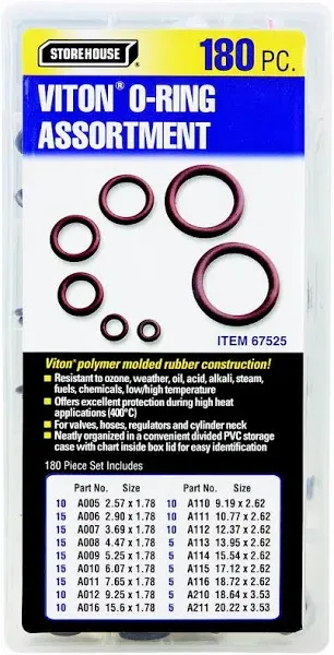 180 Piece Viton O-Ring Kit