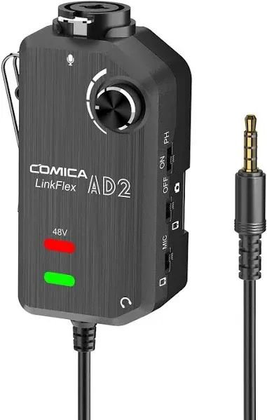 comica LINKFLEX-AD2 Single-Channel Audio Mixer for Camera and Smartphone