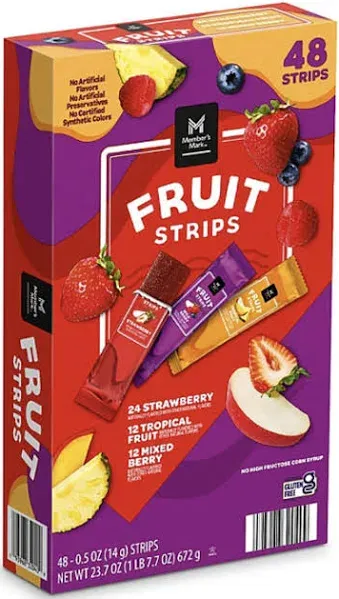 Member&#039;s Mark Fruit Strips (48 Count)