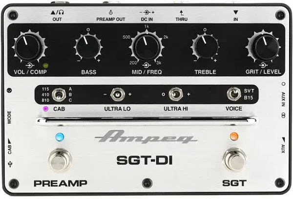 Ampeg SGT-DI Bass Preamp & di Pedal