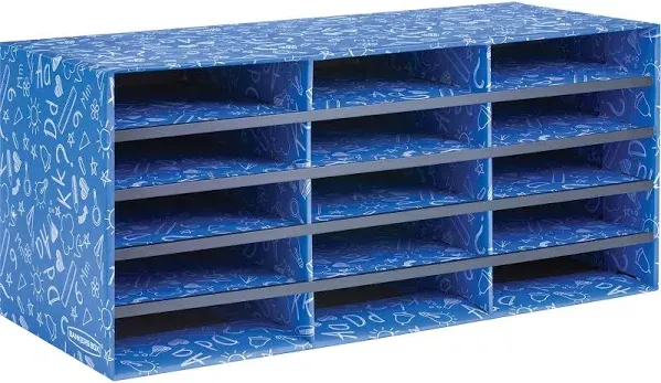 Bankers Box Classroom 15 Compartment Literature Organizer, Single (3384301),Blue