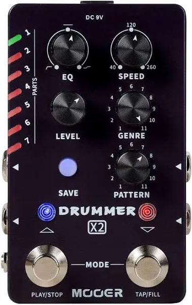 Mooer DRUMMER X2 drum machine pedal