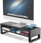 2 Tiers Monitor Stand with Auto Charging Pad, Monitor Riser with 4 USB 3.0 Hu...