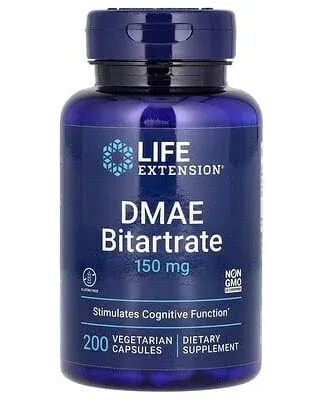 Life Extension, DMAE Bitartrate, 150 mg, 200 Vegetarian Capsules