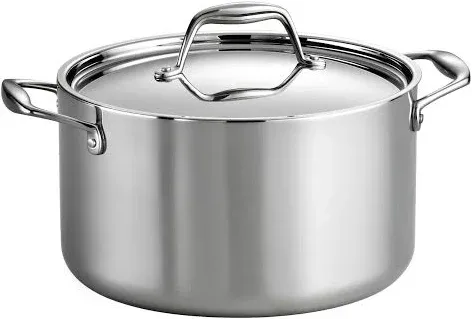 Gourmet Tri-Ply Clad 6 qt. Stainless Steel Sauce Pot with Lid