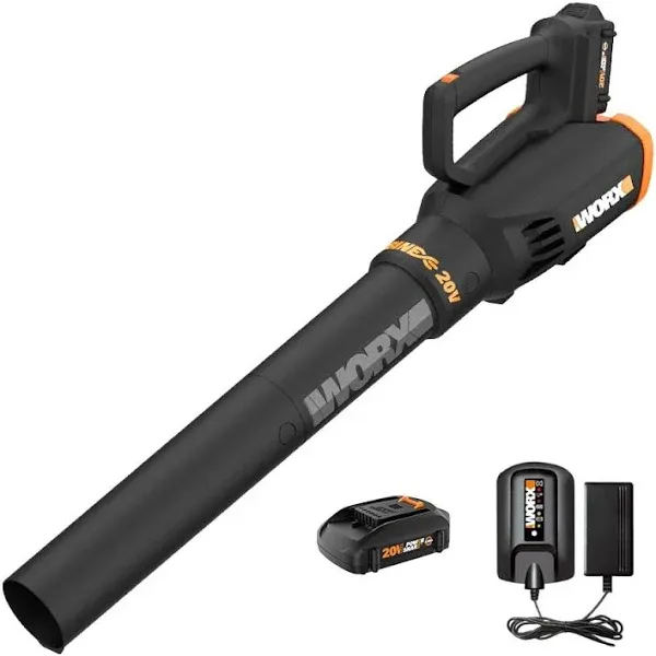 Worx 20V Cordless Leaf Blower WG547, Electric Blower, 2-Speed Control