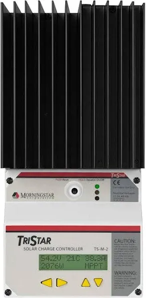 MorningStar TS-60M Tristar-60 Amp (12/ 24 Or 48v) With Meter Solar Charge Controller