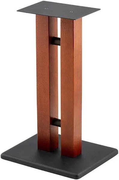 Monolith Speaker Stands - 24 inch, Cherry (Each), 50lbs Capacity, Adjustable Spikes, Sturdy Construction, Ideal for Home Theater Speakers