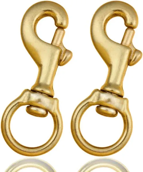 Faneta 3-1 4 inch Solid Brass Swivel Bolt Snap Hooks 7 8 Eye Single Ended Scuba ...