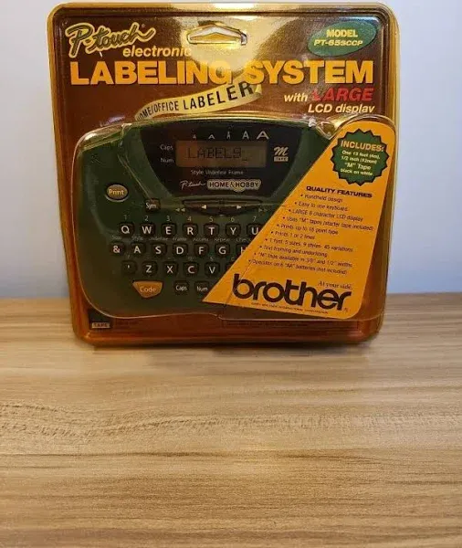 Brother Model PT-65 Home &amp; Hobby Handheld Label Maker Portable Green Works