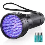 UV Flashlight Black Light, Consciot 51 LED 395nm Ultraviolet Blacklight, Portable ...