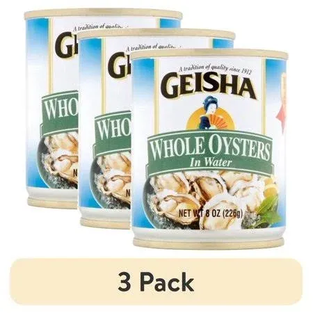 Geisha Whole Oysters in Water 3 Pack