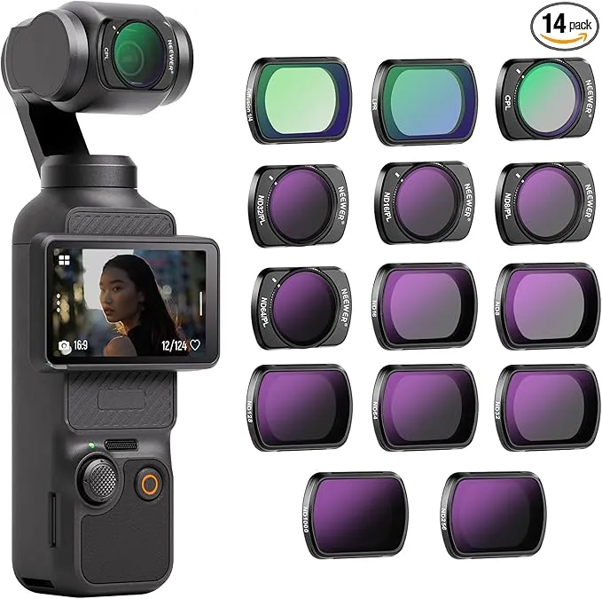 NEEWER 4 Pack Magnetic ND &amp; CPL Filter Kit Compatible with DJI OSMO Pocket 3