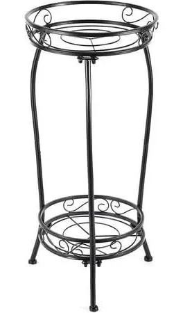 Plant Stand Indoor Outdoor&amp;#65292<wbr/>;Tall Black Metal Rustproof Stable Plant Stands