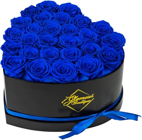 Glamour Boutique 16-Piece Forever Flowers Heart Shape Box - Preserved Roses ...