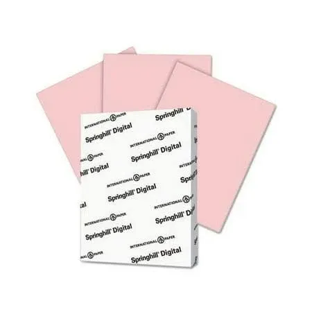 Springhill Digital Vellum Bristol Color Cover, 67lb, 8.5 x 11, Pink, 250/Pack