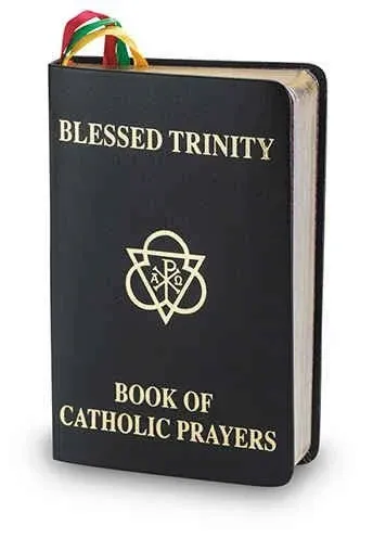 Blessed Trinity Book of Catholic Prayers Black Deluxe Cover 408 Pages