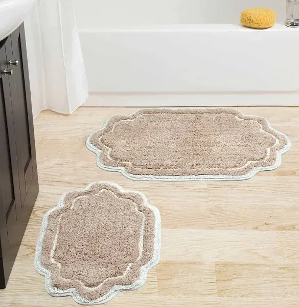 Home Weavers Allure Collection Absorbent Cotton, Machine Washable and Dry Bath Rugs