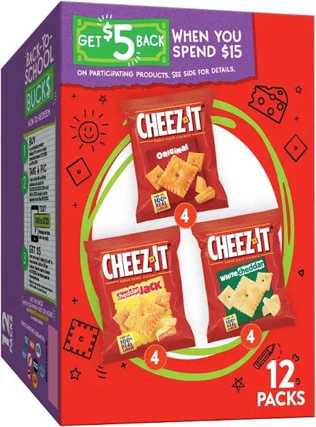 Cheez-It Cheese Crackers Classic Mix Variety Pack