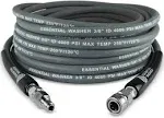 Essential Washer 3/8 50 ft Pressure Washer Hose 50 ft - Power Washer Hose 50 ft - Flexible Pressure Washer Hose Includes Stainless Steel Fittings -