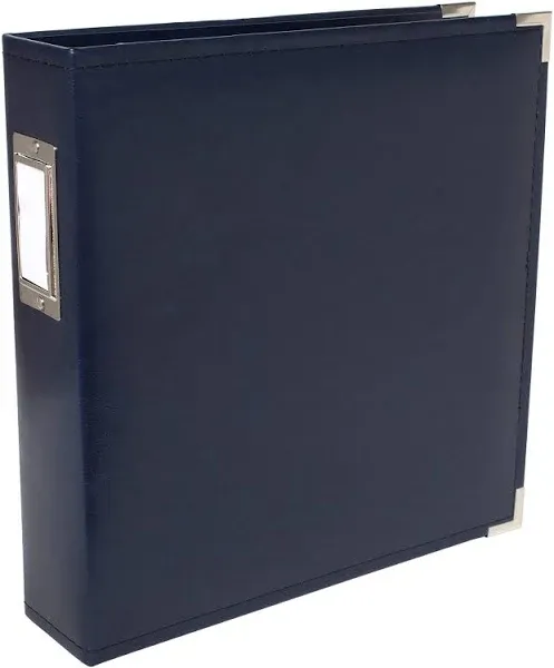 We R Classic Leather D Ring Album 8.5"X11" Navy