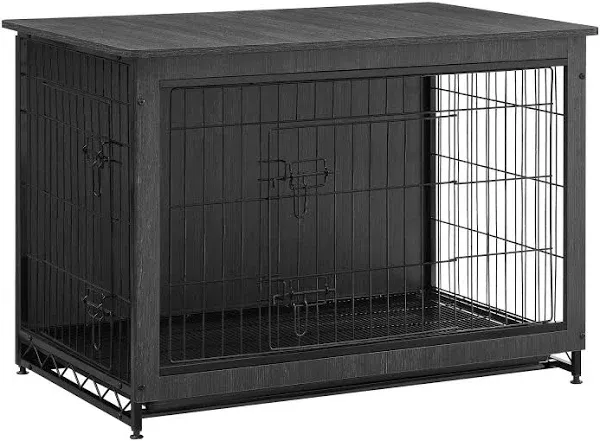 Feandrea Dog Crate Furniture Side End Table Modern Kennel for Dogs Indoor up