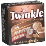 Twinkle Brass & Copper Cleaning Kit, Easy Effective Cream Formula, 4.38-Ounce (Pack of 2)