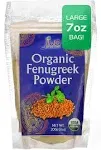 Jiva Organic Fenugreek Powder 7 Ounce Bag - Non-Gmo, Vegan, USDA Certified - for